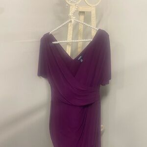 Chaps Asymmetrical Plum Dress